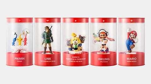 Nintendo Statue Figures (Set Of 5) Nintendo Store Exclusive (Limited) - Pikmin, Inkling, Link, Mario, Isabelle, Timmy, Tommy - Authentic Japanese Nintendo Figure 