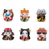 ONE PIECE MEGA CAT PROJECT Figure Nyan Piece Nyaan! FORTUNE LUCKY☆CAT PIRATES (6Pcs/BOX) - Authentic Japanese MegaHouse Figure 