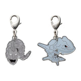 Onix, Steelix - National Pokédex Metal Charm Keychain #095, #208 - Authentic Japanese Pokémon Center Keychain 
