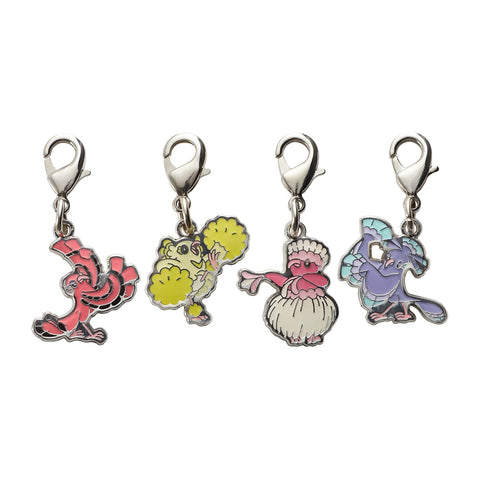 Oricorio, Oricorio (Pom-Pom Style), Oricorio (Pa'u Style), Oricorio (Sensu Style) - National Pokédex Metal Charm Keychain #741 - Authentic Japanese Pokémon Center Keychain 