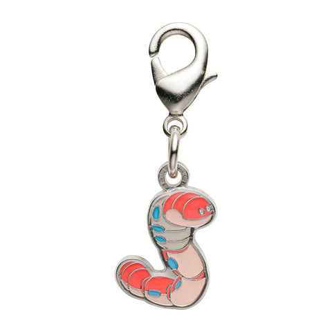 Orthworm - National Pokédex Metal Charm Keychain #968 - Authentic Japanese Pokémon Center Keychain 