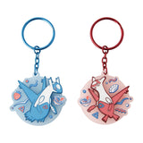 Paired Keychain Pokémon Center Fukuoka R - Authentic Japanese Pokémon Center Keychain 