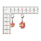 Pansear, Simisear - National Pokédex Metal Charm Keychain #513, #514 - Authentic Japanese Pokémon Center Keychain 