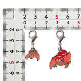 Paras, Parasect - National Pokédex Metal Charm Keychain #046, #047 - Authentic Japanese Pokémon Center Keychain 