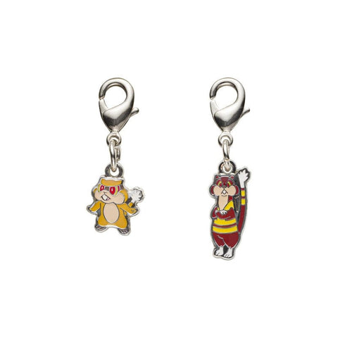 Patrat, Watchog - National Pokédex Metal Charm Keychain #504, #505 - Authentic Japanese Pokémon Center Keychain 