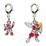 Pawniard, Bisharp - National Pokédex Metal Charm Keychain #624, #625 - Authentic Japanese Pokémon Center Keychain 