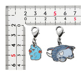 Phanpy, Donphan - National Pokédex Metal Charm Keychain #231, #232 - Authentic Japanese Pokémon Center Keychain 