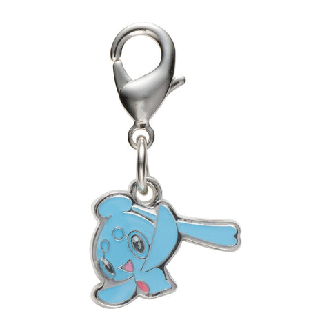 Phione - National Pokédex Metal Charm Keychain #489 - Authentic Japanese Pokémon Center Keychain 