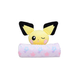 Pichu Plush With Mini Blanket - Everyday Happiness - Authentic Japanese Pokémon Center Blanket (cotton) 