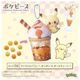 Pikachu Caramel Parfait Box With Plush Charm Poképeace (Pokémon Peaceful Place) - Authentic Japanese Takara Tomy Small plastic toy 
