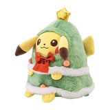 Pikachu Christmas Tree Fluffy Plush "Getting Ready for Christmas!" - Authentic Japanese Pokémon Center Plush 