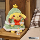 Pikachu Christmas Tree Fluffy Plush "Getting Ready for Christmas!" - Authentic Japanese Pokémon Center Plush 