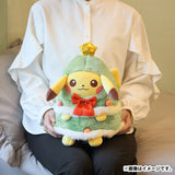 Pikachu Christmas Tree Fluffy Plush "Getting Ready for Christmas!" - Authentic Japanese Pokémon Center Plush 