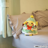 Pikachu Christmas Tree Fluffy Plush "Getting Ready for Christmas!" - Authentic Japanese Pokémon Center Plush 