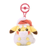 Pikachu Covered in Snow Mascot Plush "Getting Ready for Christmas!" - Authentic Japanese Pokémon Center Mascot Plush Keychain 
