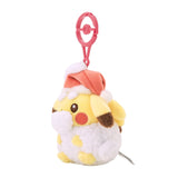 Pikachu Covered in Snow Mascot Plush "Getting Ready for Christmas!" - Authentic Japanese Pokémon Center Mascot Plush Keychain 