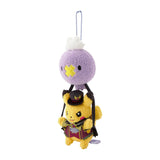 Pikachu & Drifloon Mascot Plush Halloween Ghost Chateau - Authentic Japanese Pokémon Center Mascot Plush Keychain 