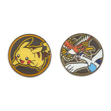 Pikachu, Lugia & Ho-Oh Pokémon Coin-Design Pins (Set of 2) Pokémon Trading Card Game Pocket - Authentic Japanese Pokémon Center Pin 