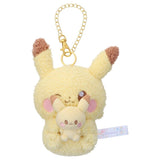 Pikachu Mascot Plush With Self Lovey Ver. Poképeace (Pokémon Peaceful Place) - Authentic Japanese Takara Tomy Mascot Plush Keychain 