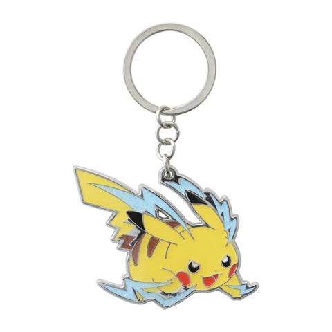 Pikachu Metal Keychain - Authentic Japanese Pokémon Center Keychain 