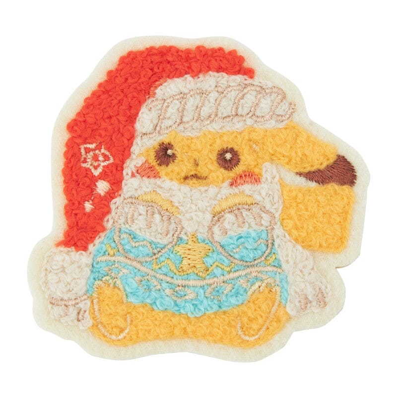 Pikachu Moko Moko Embroidery Sticker - Pokémon Heartwarming Christmas ...