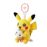 Pikachu Oiri Soft Cream Mascot Plush With Carabiner Pokémon Center Kagawa - Authentic Japanese Pokémon Center Mascot Plush Keychain 