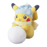 Pikachu Plush Playing In The Snow - Authentic Japanese Pokémon Center Plush 