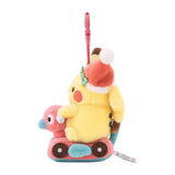 Pikachu & Porygon2 Toy Mascot Plush "Getting Ready for Christmas!" - Authentic Japanese Pokémon Center Mascot Plush Keychain 