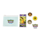 Pikachu Pouch With Stickers - Pokémon Trading Card Game Pocket - Authentic Japanese Pokémon Center Pouch Bag 