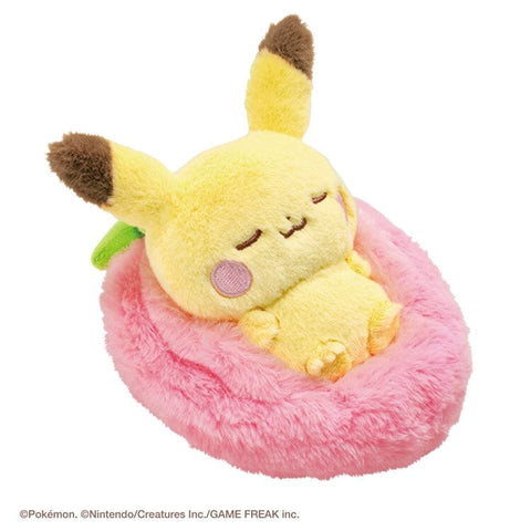 Pikachu Sleeping Plush Fruit Ver. Poképeace - Authentic Japanese Takara Tomy Plush 