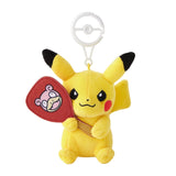 Pikachu & Slowpoke Fan Mascot Plush With Carabiner Pokémon Center Kagawa - Authentic Japanese Pokémon Center Mascot Plush Keychain 