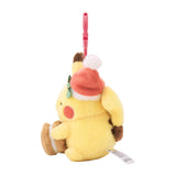Pikachu Snacking Mascot Plush "Getting Ready for Christmas!" - Authentic Japanese Pokémon Center Mascot Plush Keychain 