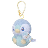 Piplup Mascot Plush With Self Lovey Ver. Poképeace (Pokémon Peaceful Place) - Authentic Japanese Takara Tomy Mascot Plush Keychain 