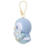 Piplup Mascot Plush With Self Lovey Ver. Poképeace (Pokémon Peaceful Place) - Authentic Japanese Takara Tomy Mascot Plush Keychain 