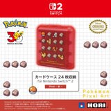 Pixel Red Card Case (Holds 24) for Nintendo Switch 2 - Pokémon - Authentic Japanese HORI Pouch Bag 