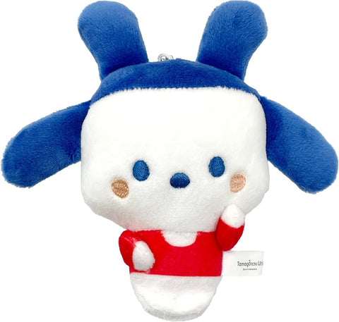 Pochacco x Mimitchi Mascot Plush Keychain - Tamagotchi Uni x Sanrio Characters - Authentic Japanese Bandai Namco Mascot Plush Keychain 