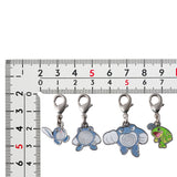 Poliwag, Poliwhirl, Poliwrath, Politoed - National Pokédex Metal Charm Keychain #060, #061, #062, #186 - Authentic Japanese Pokémon Center Keychain 