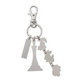 Prism Tower With Chikorita, Tepig, Totodile Metal Keychain Pokémon LEGENDS Z-A - Authentic Japanese Pokémon Center Keychain 