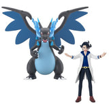 Professor Sycamore & Mega Charizard X Pokémon Scale World Figure Kalos Region - Authentic Japanese Bandai Namco Figure 