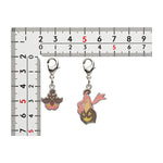 Pumpkaboo, Gourgeist - National Pokédex Metal Charm Keychain #710, #711 - Authentic Japanese Pokémon Center Keychain 