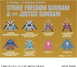 QMSV mini Figure Strike Freedom Gundam & Infinite Justice Gundam - Mobile Suit Gundam SEED Destiny (8Pcs/BOX) - Authentic Japanese Bandai Namco Figure 
