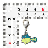 Qwilfish - National Pokédex Metal Charm Keychain #211 - Authentic Japanese Pokémon Center Keychain 