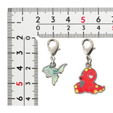 Remoraid, Octillery - National Pokédex Metal Charm Keychain #223, #224 - Authentic Japanese Pokémon Center Keychain 