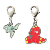 Remoraid, Octillery - National Pokédex Metal Charm Keychain #223, #224 - Authentic Japanese Pokémon Center Keychain 