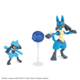 Riolu & Lucario Pokémon PLAMO (Plastic Model) Collection Select Series No.44 - Authentic Japanese Bandai Namco Model kit 