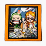 Roronoa Zoro & Nami Hand Towel - Mugiwara Space - ONE PIECE - Authentic Japanese TOEI ANIMATION Towel (cotton) 
