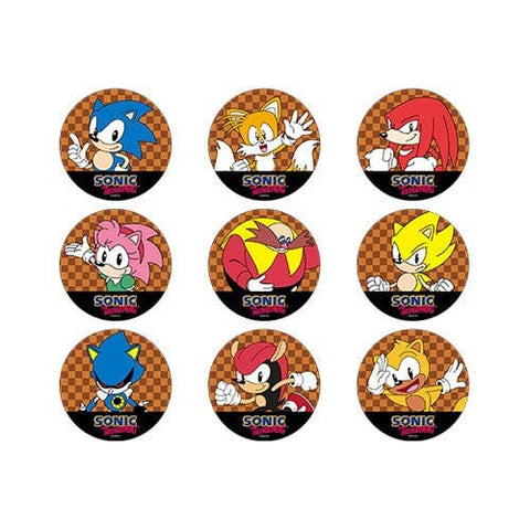Round Shaped Tin Badge Collection A - Sonic the Hedgehog (9Pcs/BOX) - Authentic Japanese SEGA Pin 