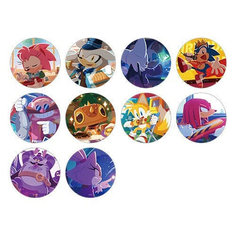 Round Tin Badge Collection (SONIC PICT) - Sonic the Hedgehog (10Pcs/BOX) - Authentic Japanese SEGA Pin 