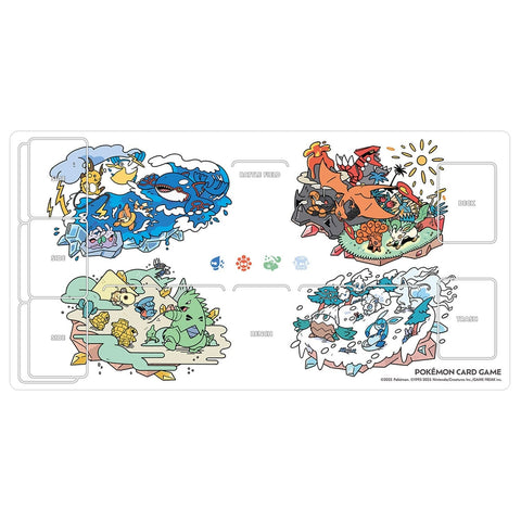 Rubber Playmat OTENKI TEAM - Pokémon Card Game - Authentic Japanese Pokémon Center TCG Playmat 