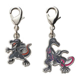 Salandit, Salazzle - National Pokédex Metal Charm Keychain #757, #758 - Authentic Japanese Pokémon Center Keychain 